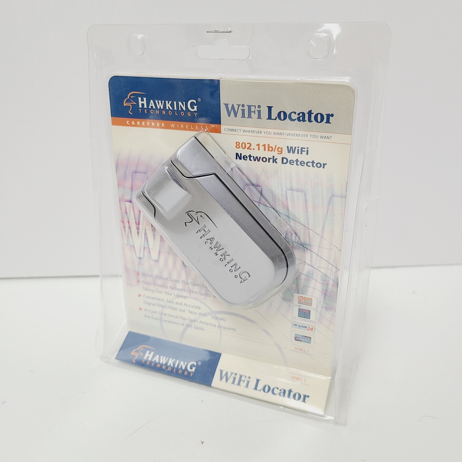 New Hawking Tech HWL1 802.11b/g Wi-Fi Signals Locator Network Detector NIB