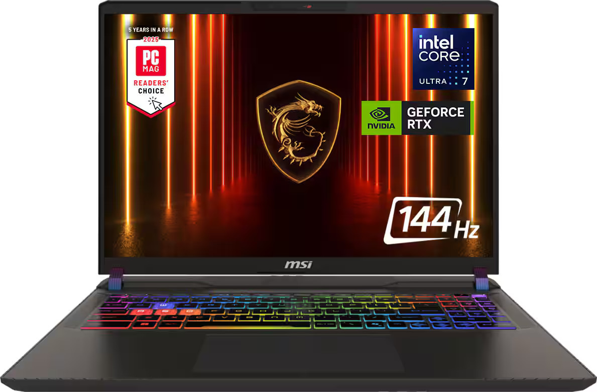 MSI - Vector 16 HX AI 16 in + - Ultra 7 255HX - GeForce 1TB SSD 16GB Memory