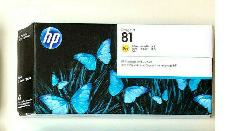 HP Printhead DesignJet 5000 5000PS 5500 5500PS / C4953A No. 81 YELLOW Printhead