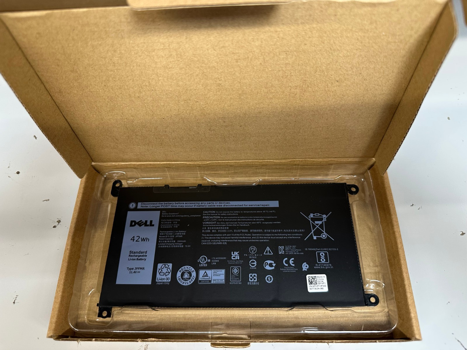 Genuine NEW JPFMR Battery for Dell Chromebook 3100 3400 2-in-1 5488 5493 5593