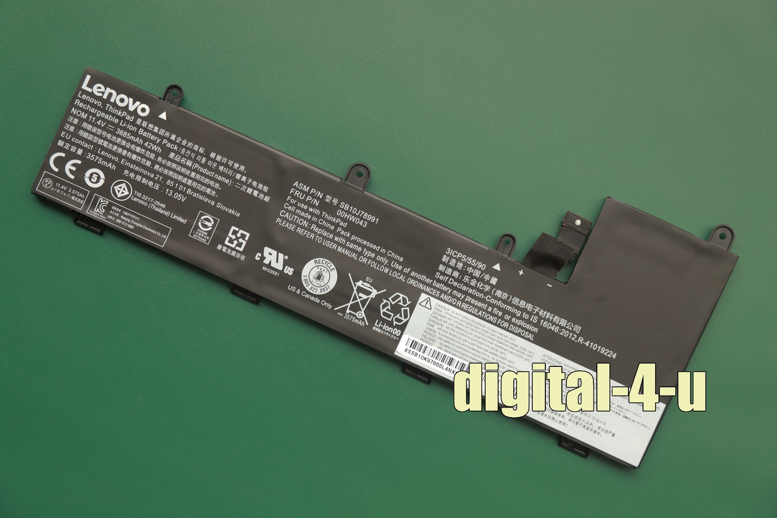Genuine 01AV443 00HW043 00HW044 Battery For Lenovo ThinkPad Yoga 11e 20G8-S03400