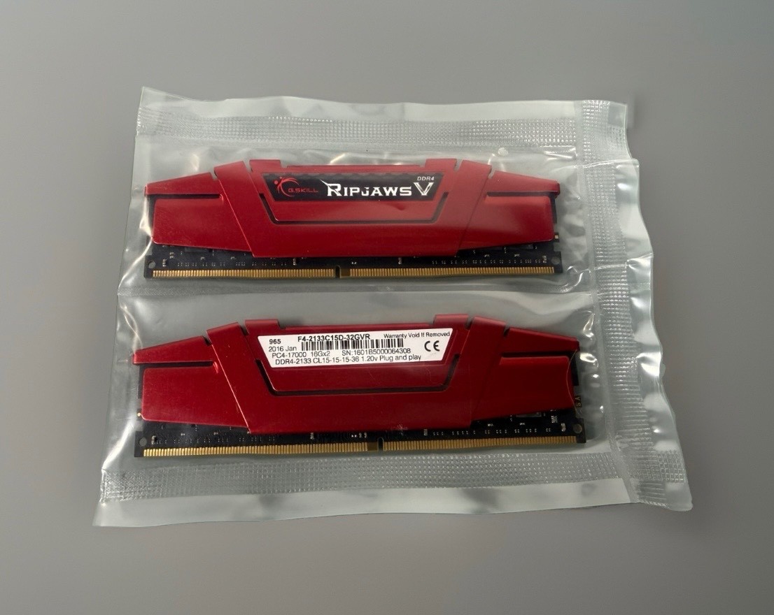G.Skill Ripjaws V 32GB (2x16GB) RAM DDR4 2133MHz F4-2133C15D-32GVR