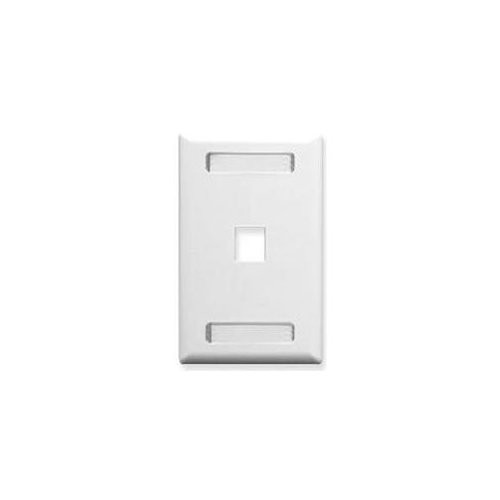 ICC IC107S01WH Faceplate 1-Gang White ABS Plastic