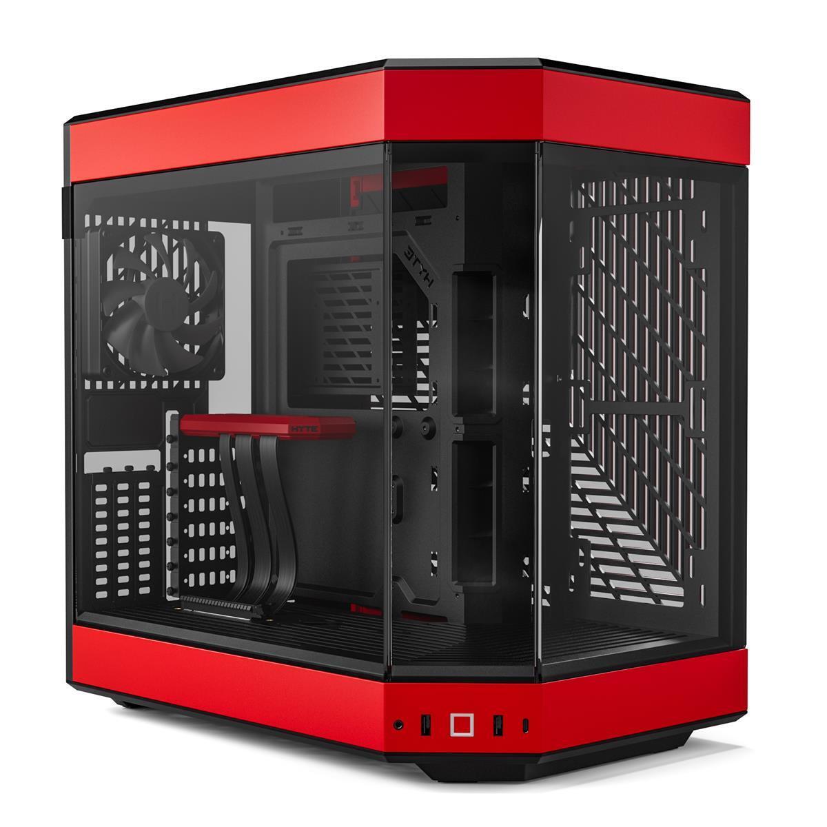 HYTE Y60 Modern Aesthetic Tempered Glass Mid-Tower ATX PC Case, Red #CSHYTEY60BR