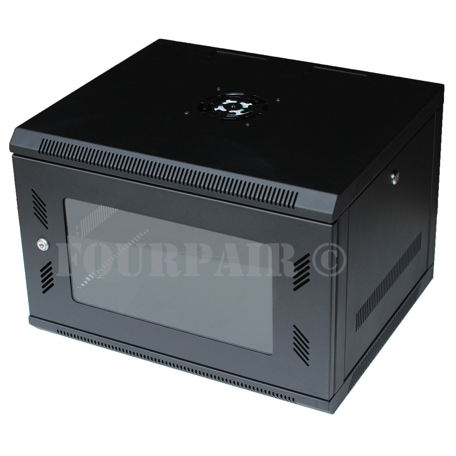 6U IT Wall Mount Network Server Data Cabinet Rack Locking Lock & Key - 24" Deep