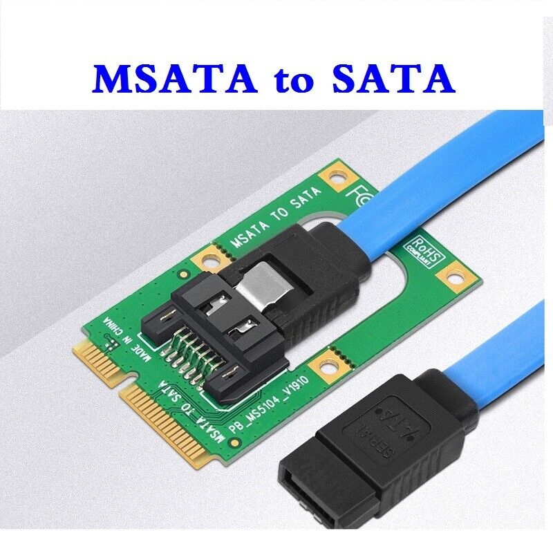 Mini SATA to SATA Card Converter from mSATA TO 7 Pin SATA Extension Adapter SSD