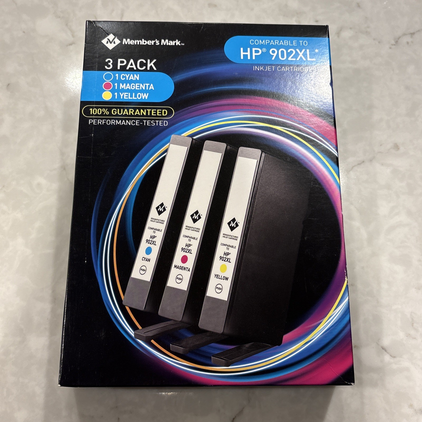 *NEW* Members Mark HP 902 XL Color Cartridges  *Sealed* Cyan Magenta Yellow