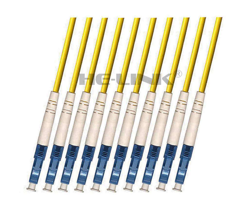 50M LC-LC Indoor Armored Singlemode 10 Strands Fiber Optic Cable