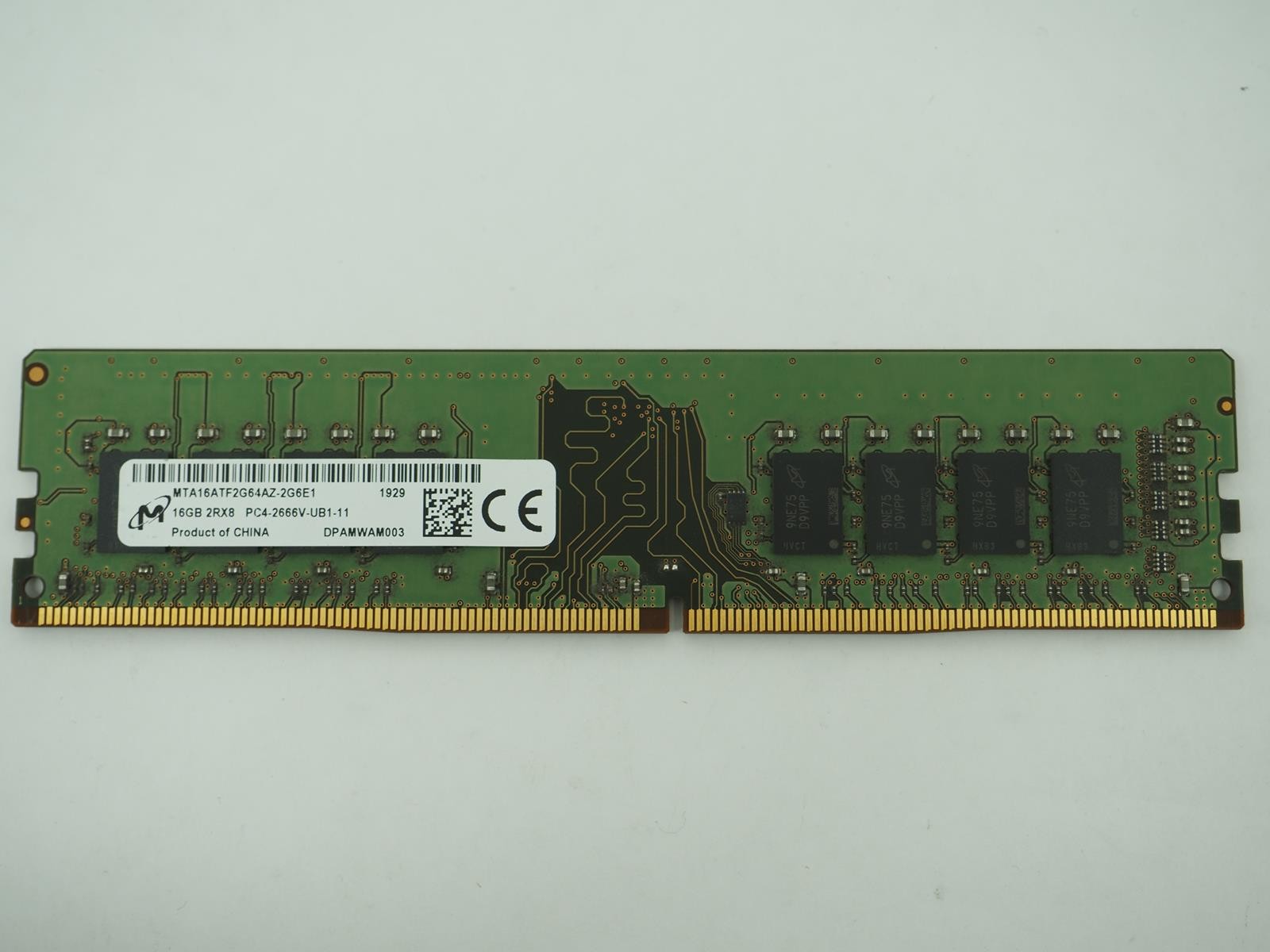 MICRON 16GB PC4-2666V Desktop Ram / Memory - MTA16ATF2G64AZ - 2G6E1
