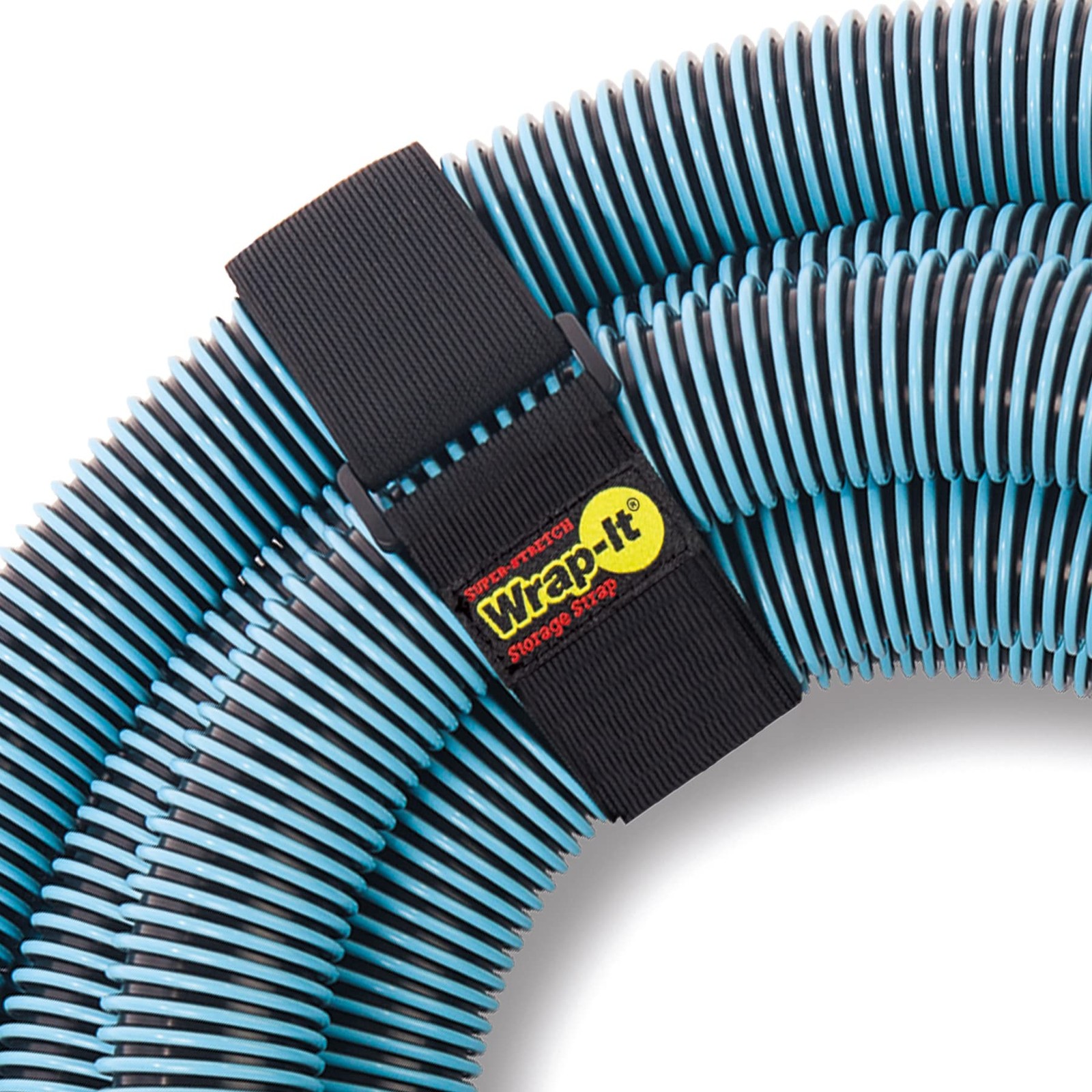 SuperStretch WrapIt Storage Straps  24" 4 Pack Black  Elastic Hook and Loop C...