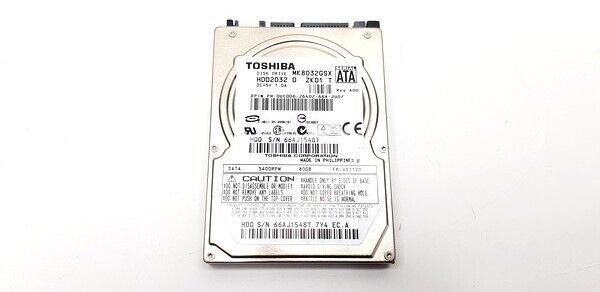 Toshiba MK8032GSX 80GB 5400RPM 2.5