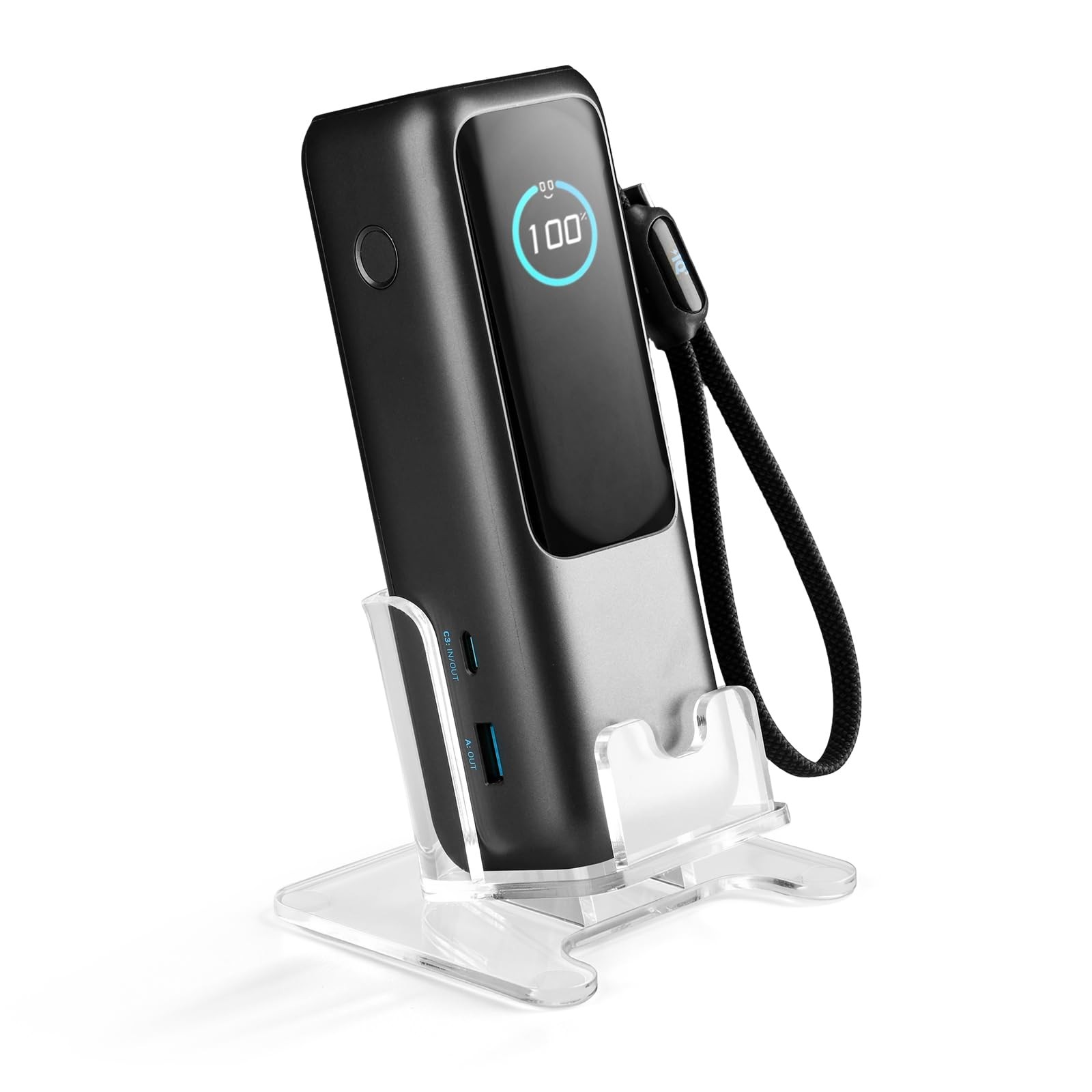 CaSZLUTION Acrylic Stand for Anker Laptop Power Bank 25000mAh, Holder Clear