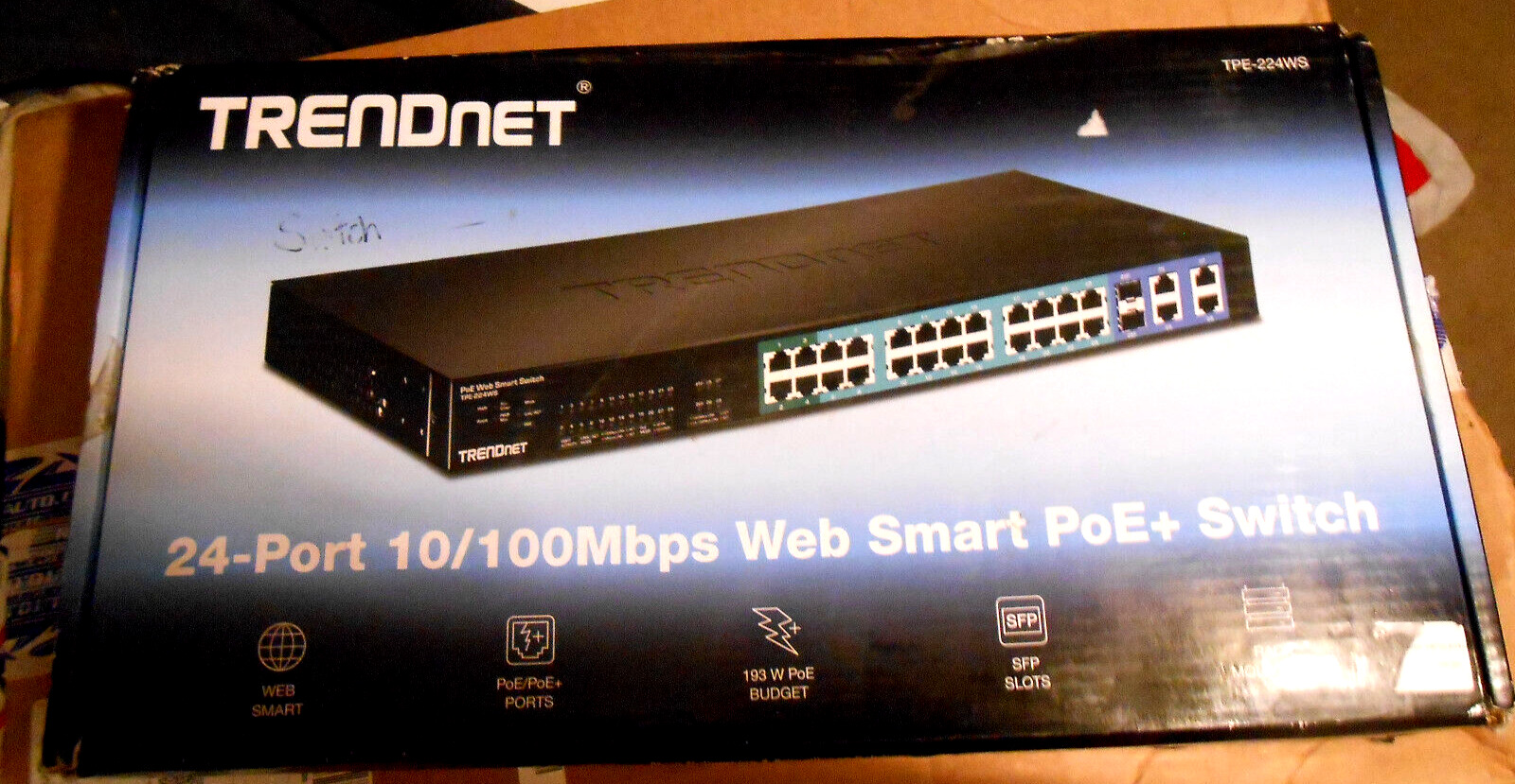 TRENDnet TPE-224WS ,24-port 10/100Mbps Web Smart PoE Switch