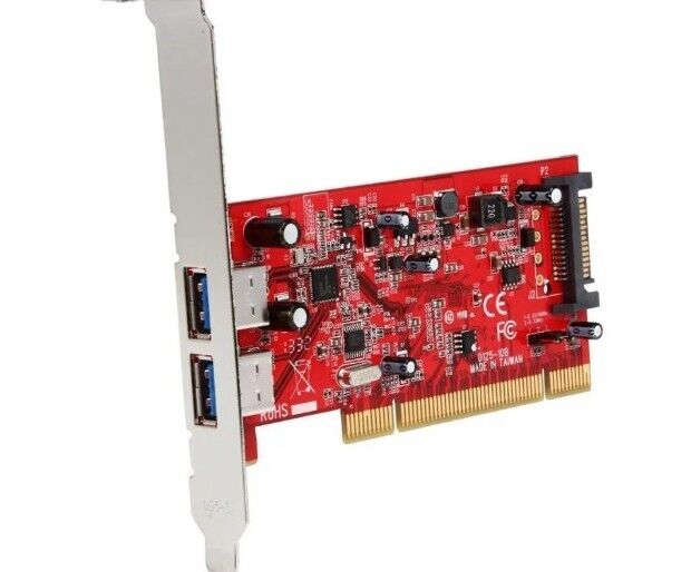 StarTech.com 2 Port PCI SuperSpeed USB 3.0 Adapter Card with SATA Power Model