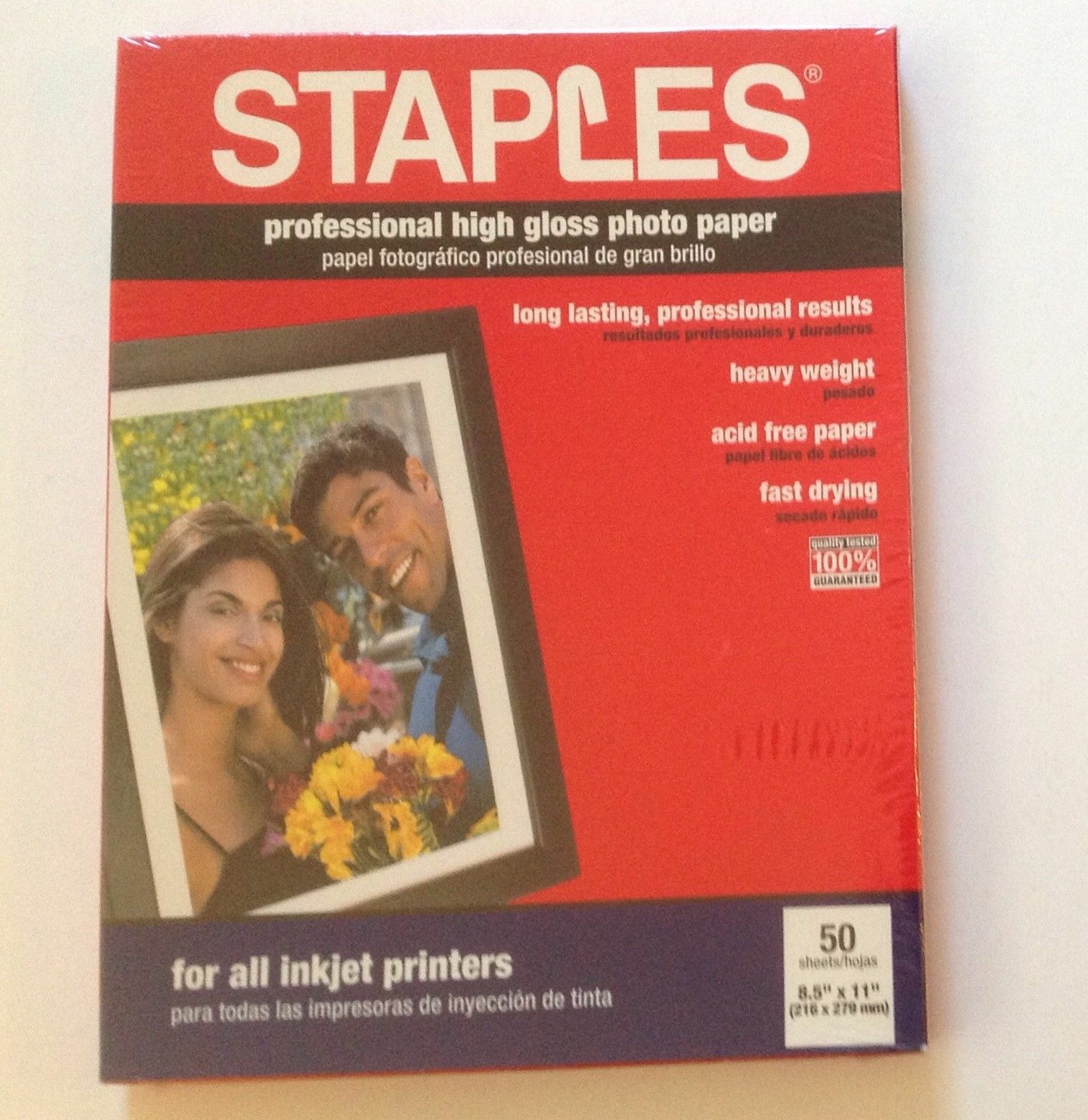 Staples Professional High Gloss Photo Paper  - 95 Sheets, opened Box