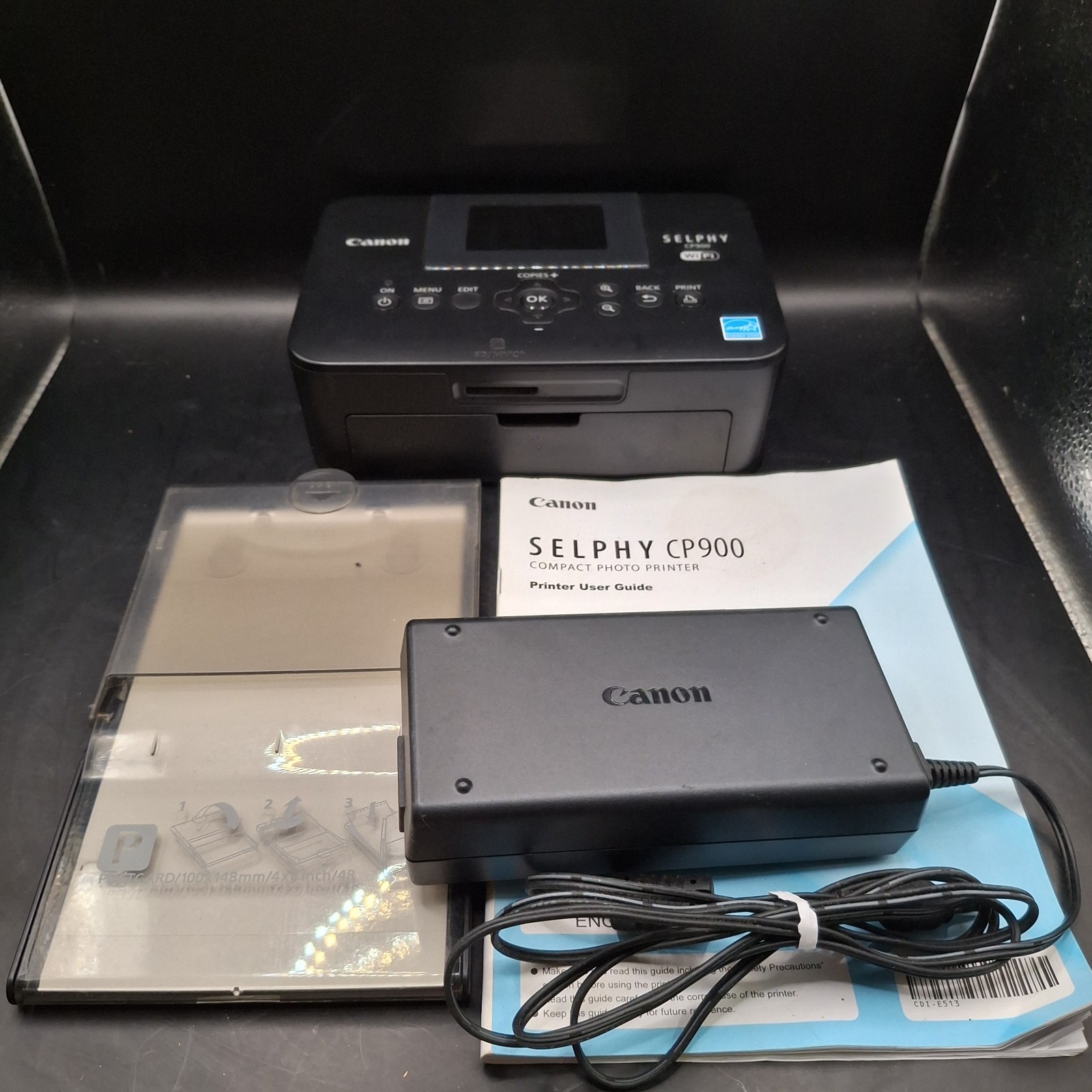 Canon SELPHY CP900 Wireless Portable Photo Printer A6 Color/POWER CORD 