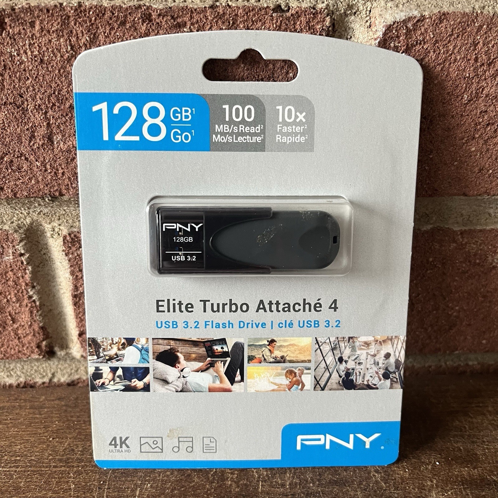 New PNY 128GB Turbo Attaché Flash Drive USB 3.0