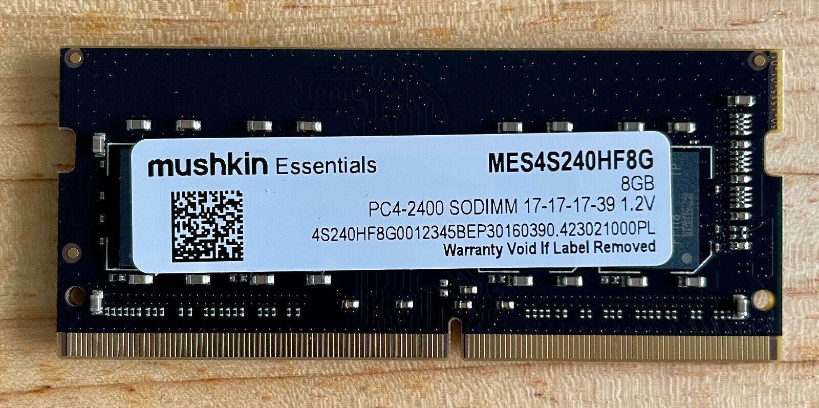 MUSHKIN 8GB ESSENTIALS DDR4 SODIMM PC4-2400 2400MHZ 288-PIN MES4S240HF8G TESTED