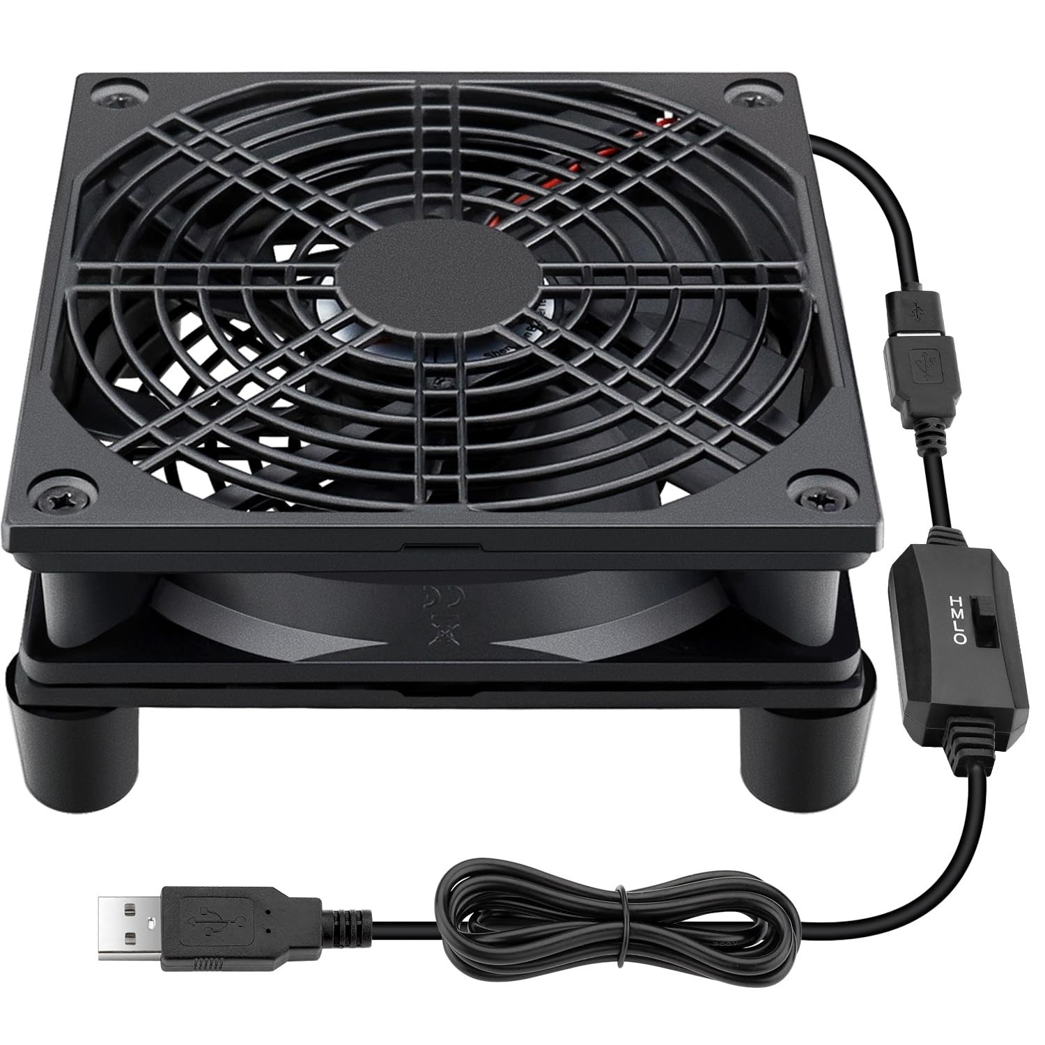 120mm Cooling Case Fan for Xbox, TV Box, Router - 5V USB Quiet Ventilation