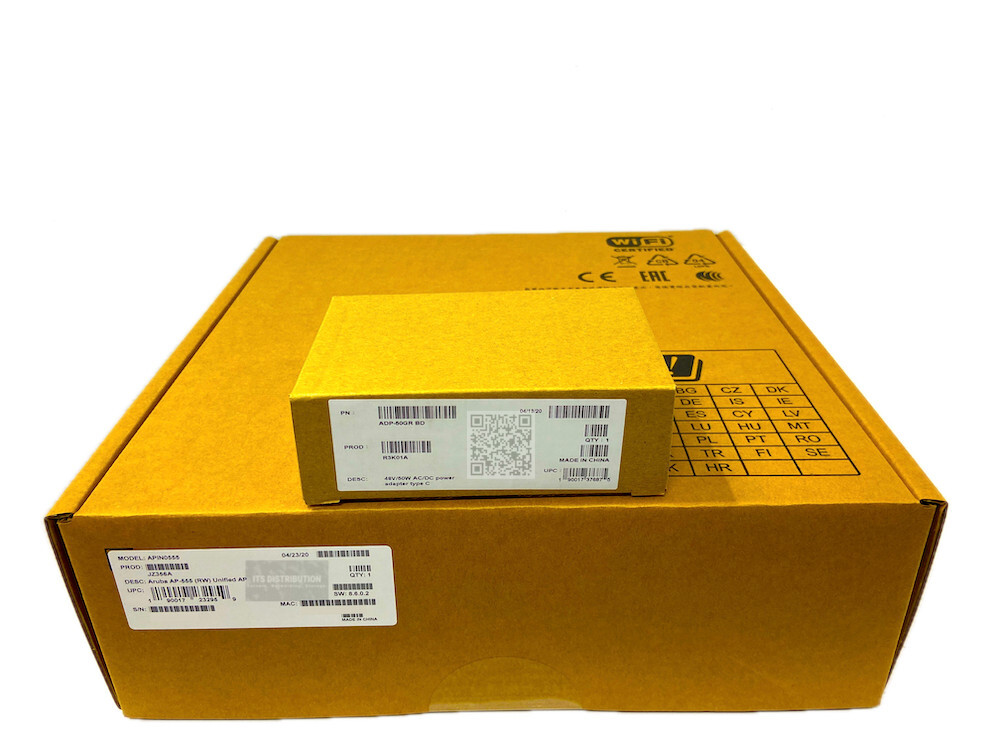 JZ356A I New HPE Aruba AP-555 RW DualRadio 8x8:8 /4x4:4 802.11ax Unified AP +PSU