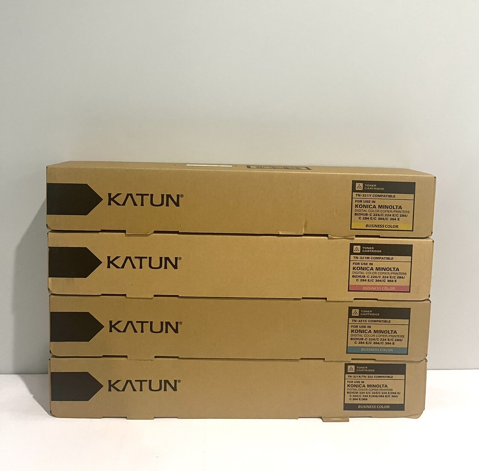 KonicaTN321 Compatible  Katun 49602-03-04-05  Toner Set KCMY For bizhub C224 NEW
