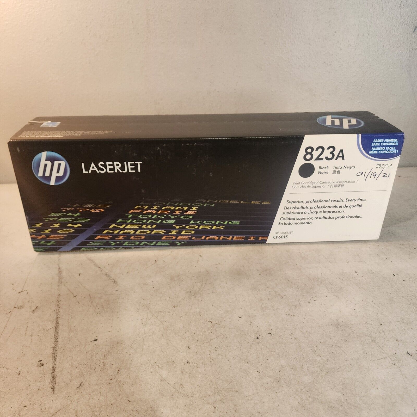 HP CB380A 823A Black Toner CP6015 Genuine New OEM Sealed Box