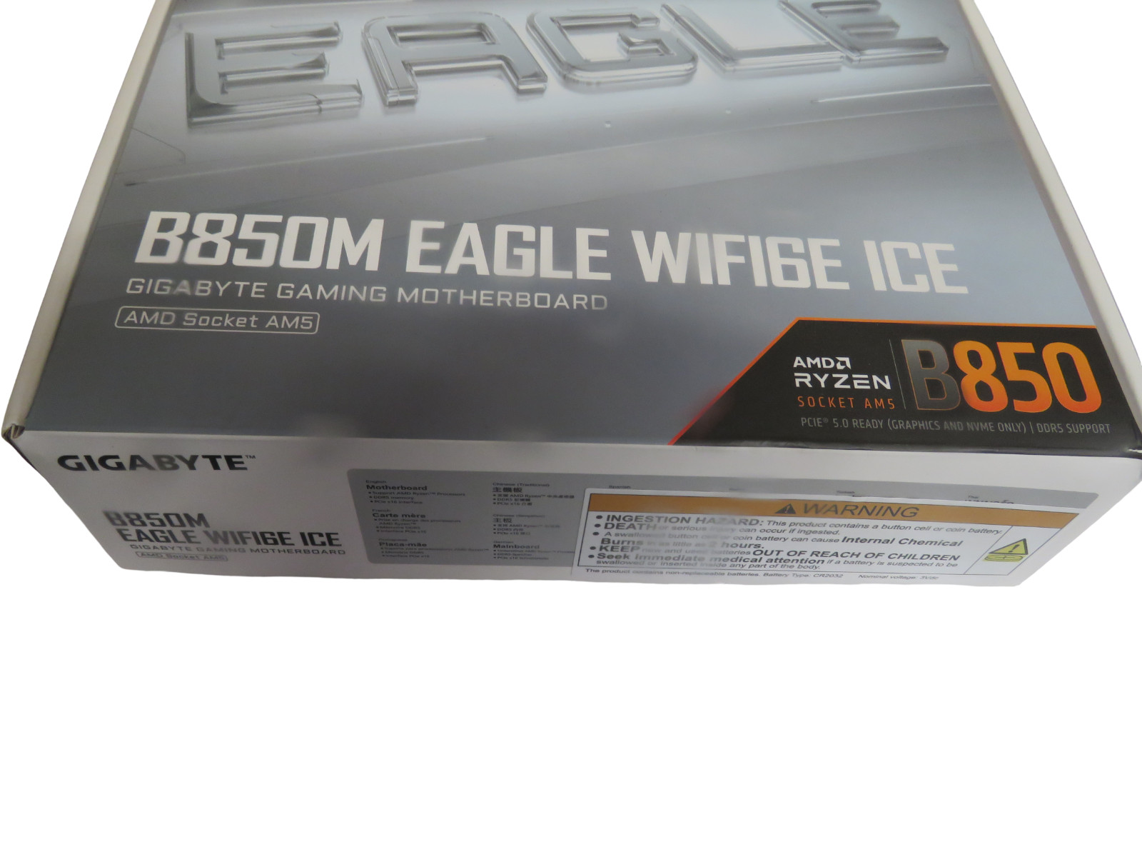 GIGABYTE B850M Eagle WIFI6E ICE AM5 DDR5 Motherboard USB-C 2.5GbE - OPEN BOX