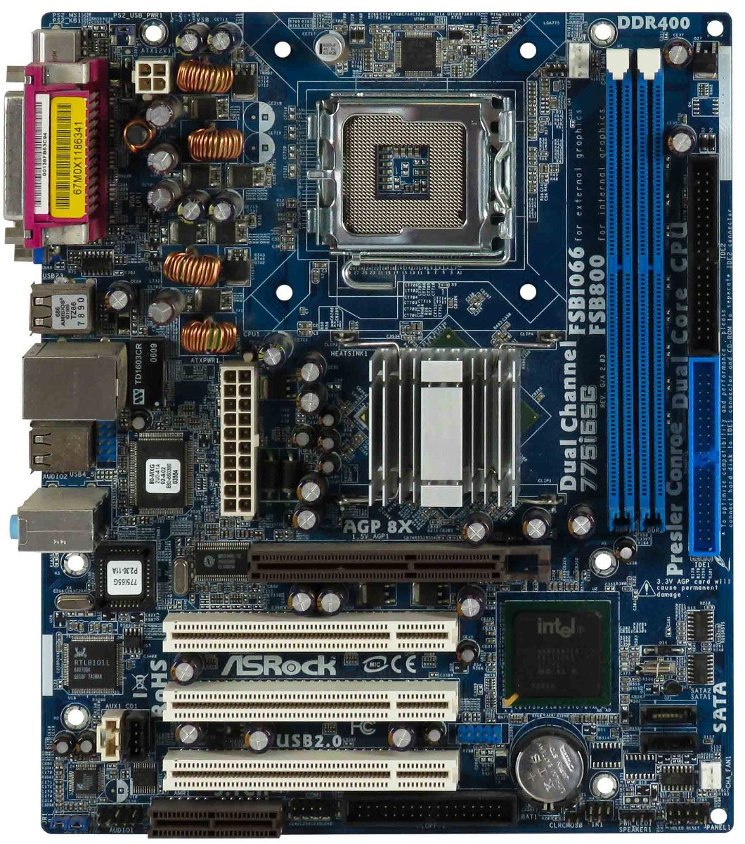 ASROCK 775I65G s.775 DDR AGP PCI