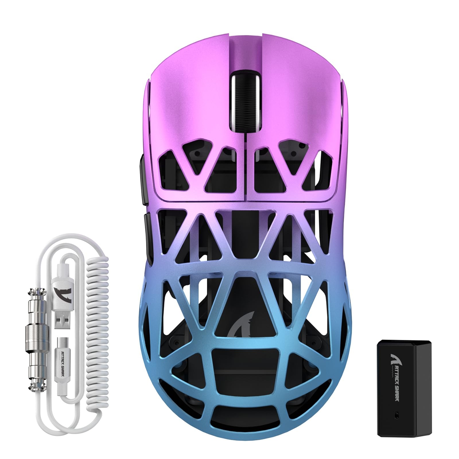 ATTACK SHARK R2PRO 45g Superlight Magnesium Alloy Mouse, Purple | PixArt PAW3...