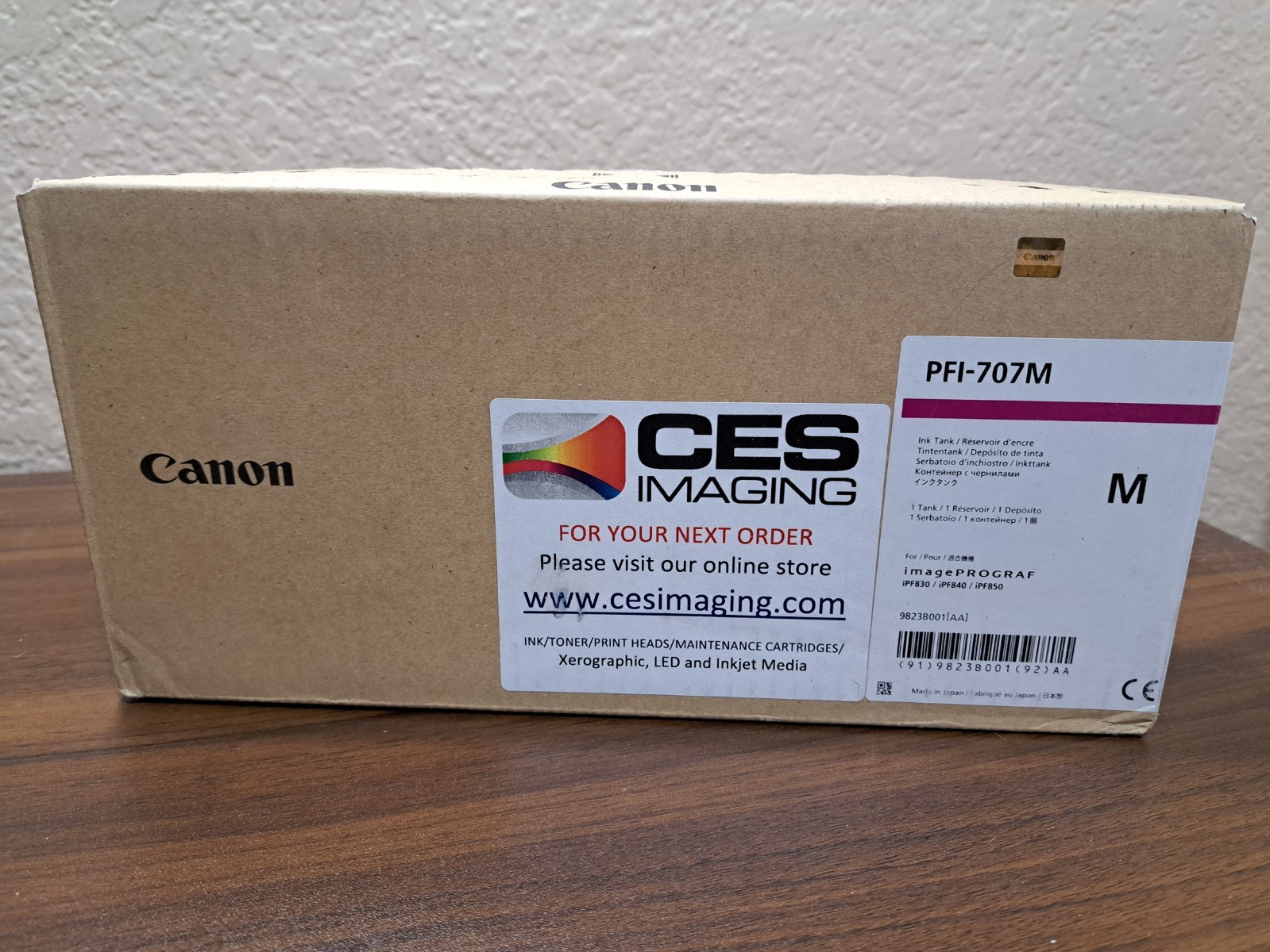 Genuine Canon PFI-707M Magenta Ink Tank 700ml Expired Sealed PFI-707 Lucia iPF83