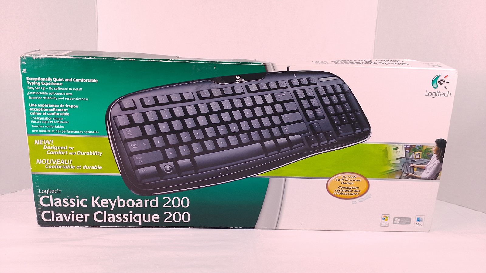 Logitech Classic 200 USB Keyboard UK Layout Y-UR83 Complete In Box CIB