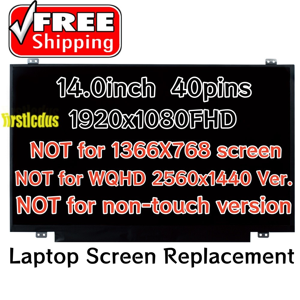 For Lenovo FRU: 01LW093 LED LCD On-Cell Touch Screen 14" FHD Replacement Display