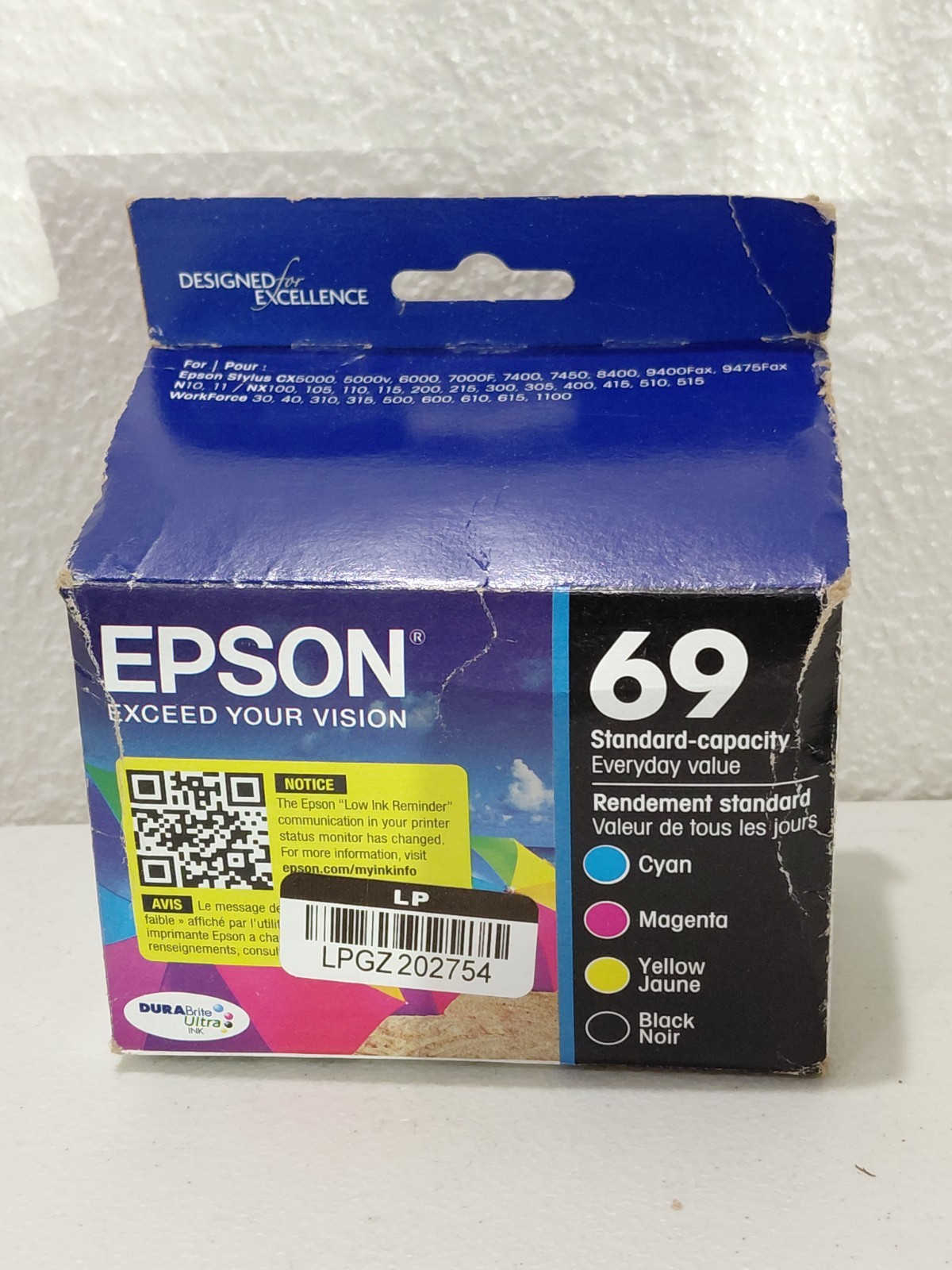 Epson 69 DURABrite Ultra Ink Black & Color Combo Pack Genuine exp 01/2027