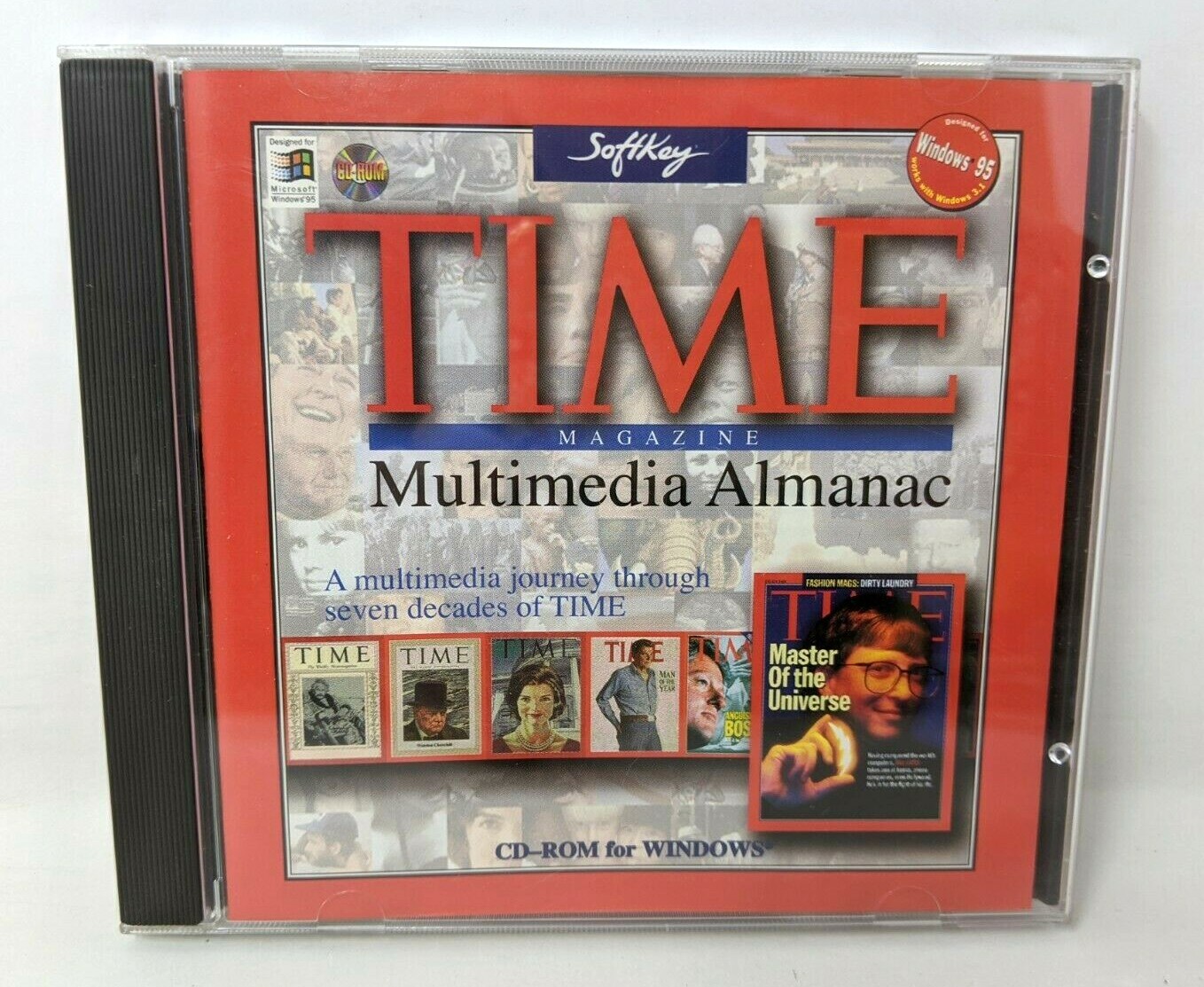 VTG 1995 SoftKey Time Magazine Multimedia Almanac CD-Rom Windows 95 3.1 FW20