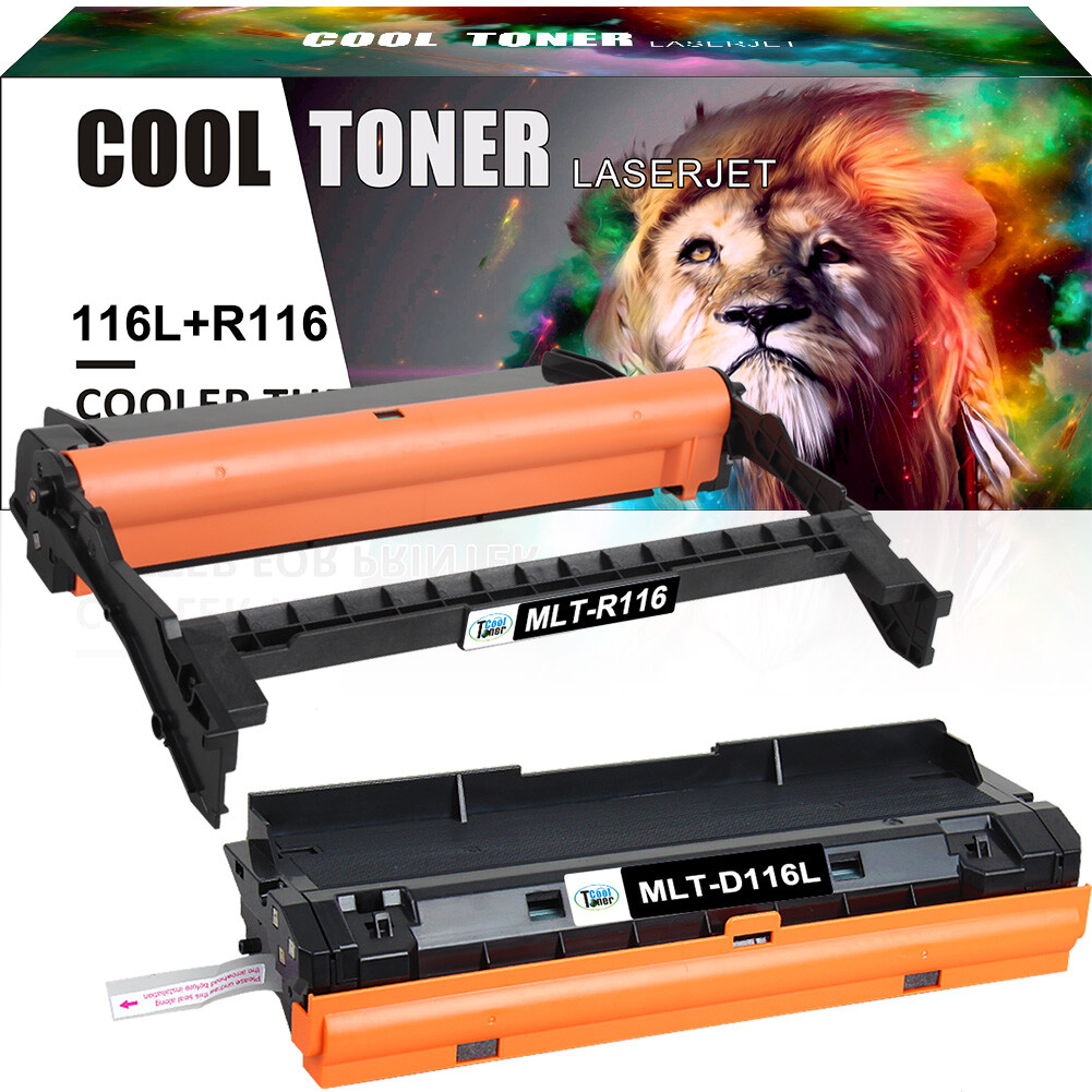 2PK MLT-D116L Toner + MLT-R116 Drum for Samsung Xpress SL-M2875 SL-M2625 M2675