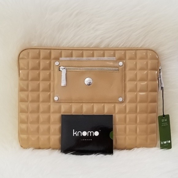 NEW KNOMO OF LONDON BAYSWATER 13" SLIM LAPTOP/TABLET BAG SLEEVE. No Strap