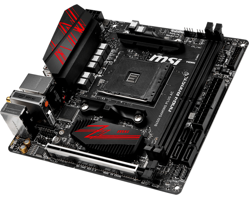For MSI B450I GAMING PLUS AC AM4 M.2 USB 3 DDR4 Mini-ITX Motherboard Tested