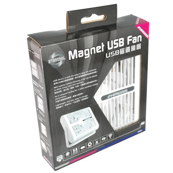 Evercool Magnet USB Fan in Mountable Bracket EC-MUF-12 4711158197400