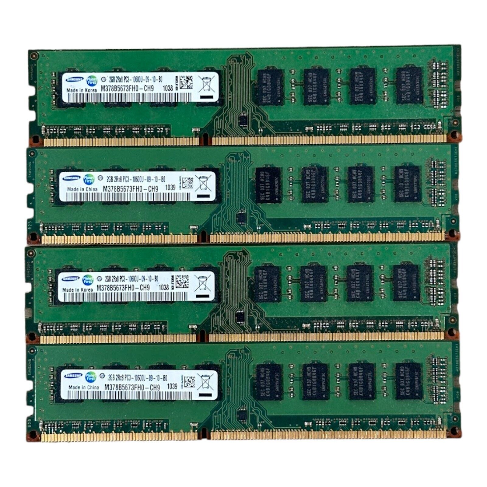 Samsung 8GB (2GBx4), PC3-10600U DDR3 Desktop DIMM RAM M378B5673FH0-CH9