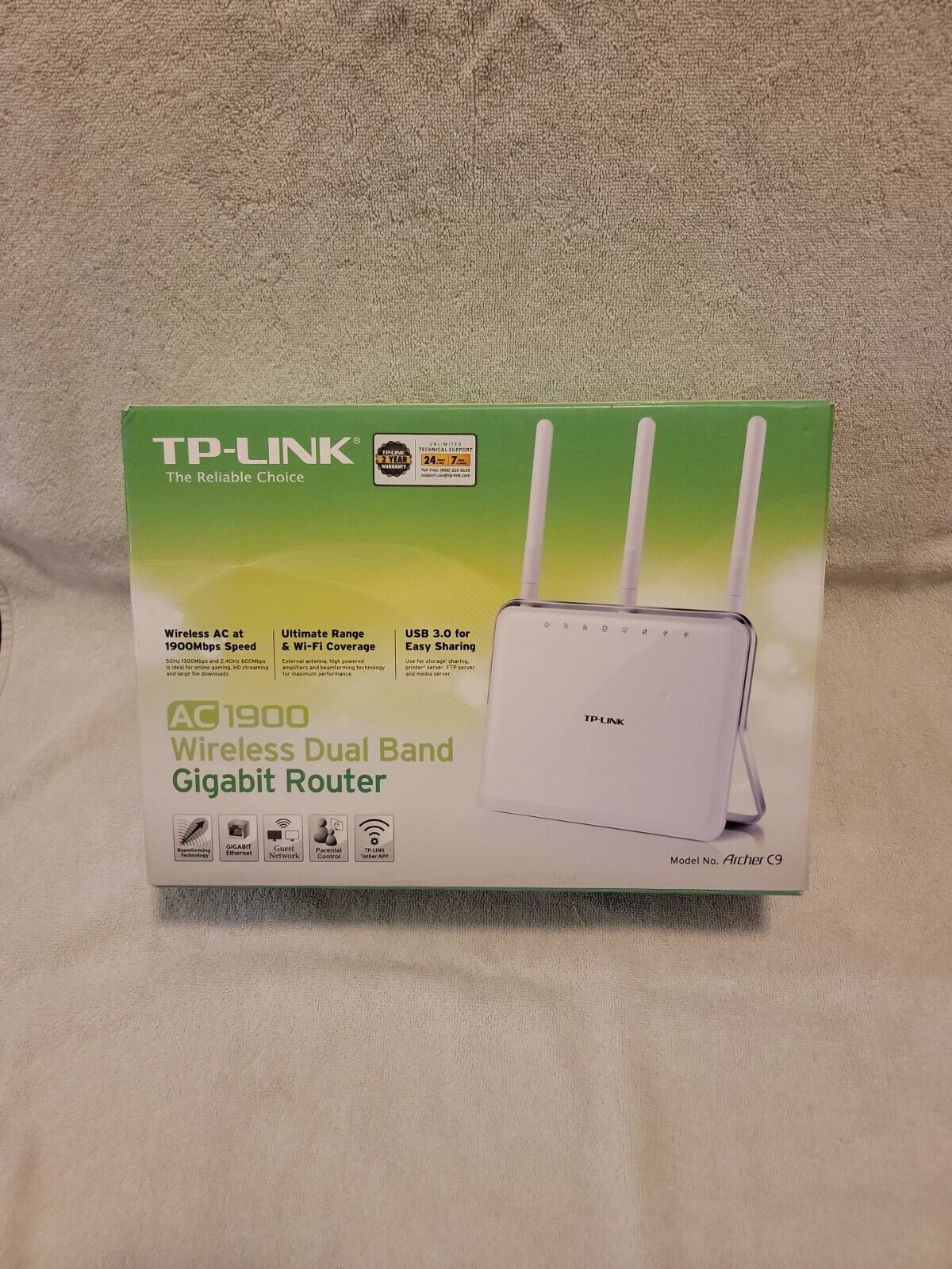 TP-Link AC1900 Smart Wireless Router Archer C9 Fast Reliable Connection White 🔥