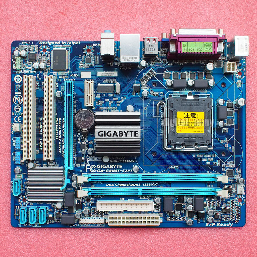 Gigabyte GA-G41MT-S2PT V1.0 Motherboard Intel G41 LGA 775 DDR3