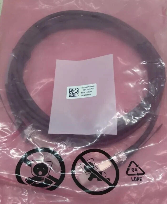New 358VV Dell Force10 SFP+ 5M Twinax SFP Port Cable Heavy Duty Connector 0358VV