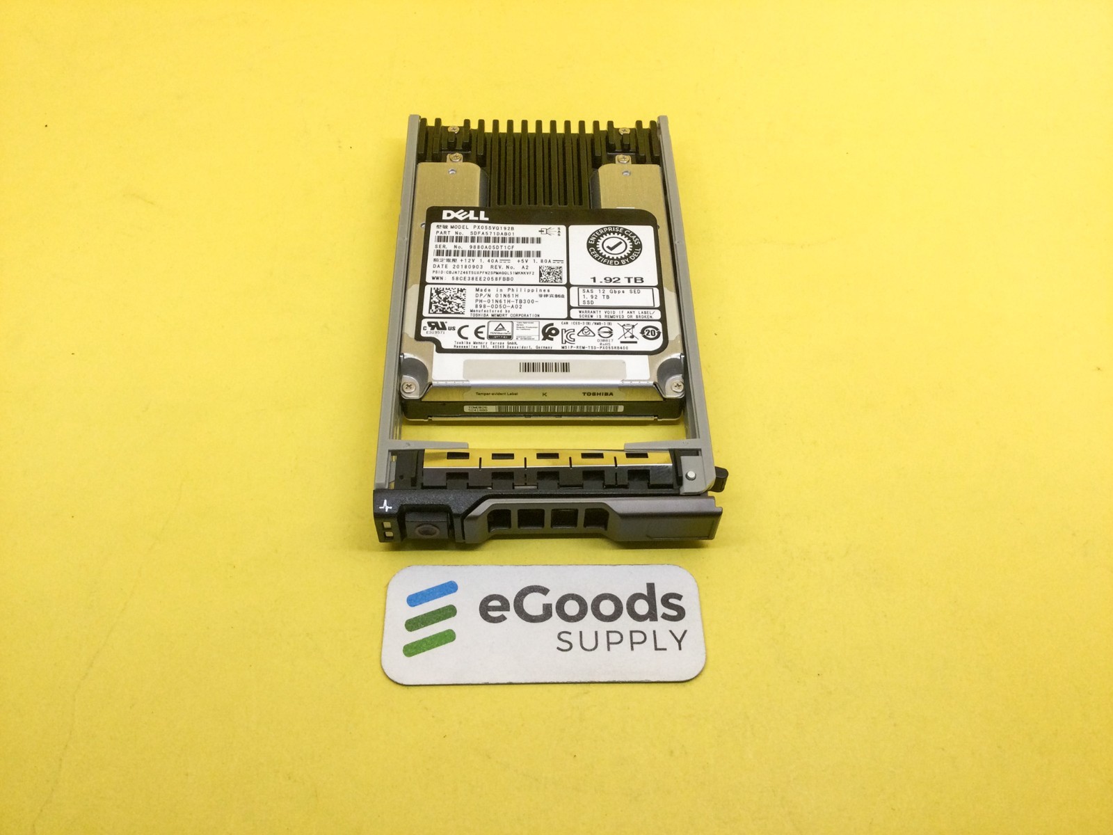 1N61H DELL 1.92TB SAS 12Gbps Mixed Use 2.5in SSD 01N61H PX05SVQ192B