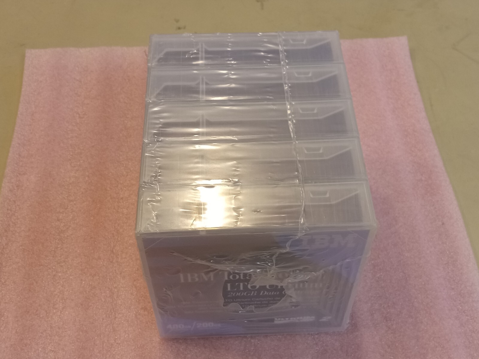 Lot of 5 IBM Total Storage LTO Ultrium 200GB Data Cartridge 08L9870 - New sealed
