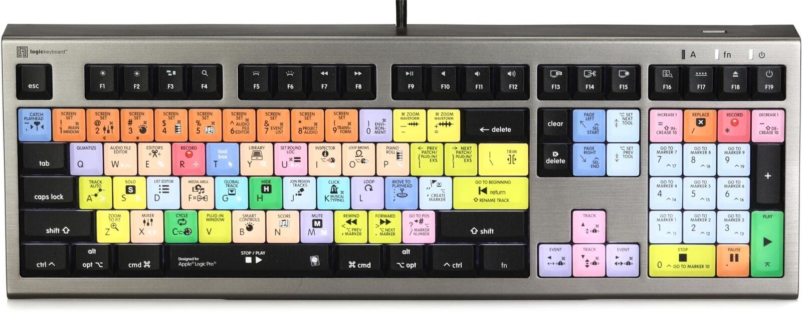 LogicKeyboard ASTRA2 Backlit Keyboard for Apple Logic Pro X - Mac