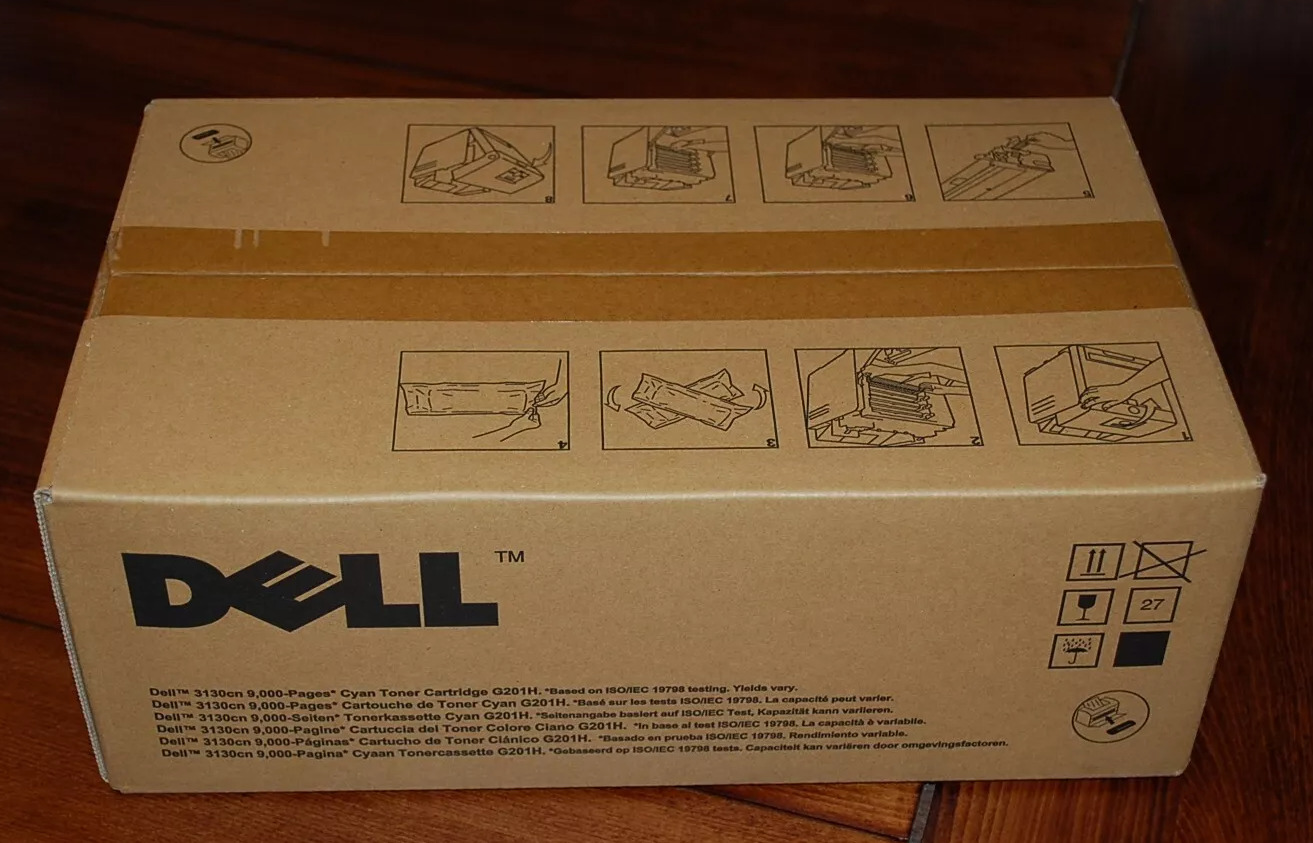 CT350785 DELL G201H CYAN 3130cn Toner Cartridge NEW Sealed in BOX Pages 9000