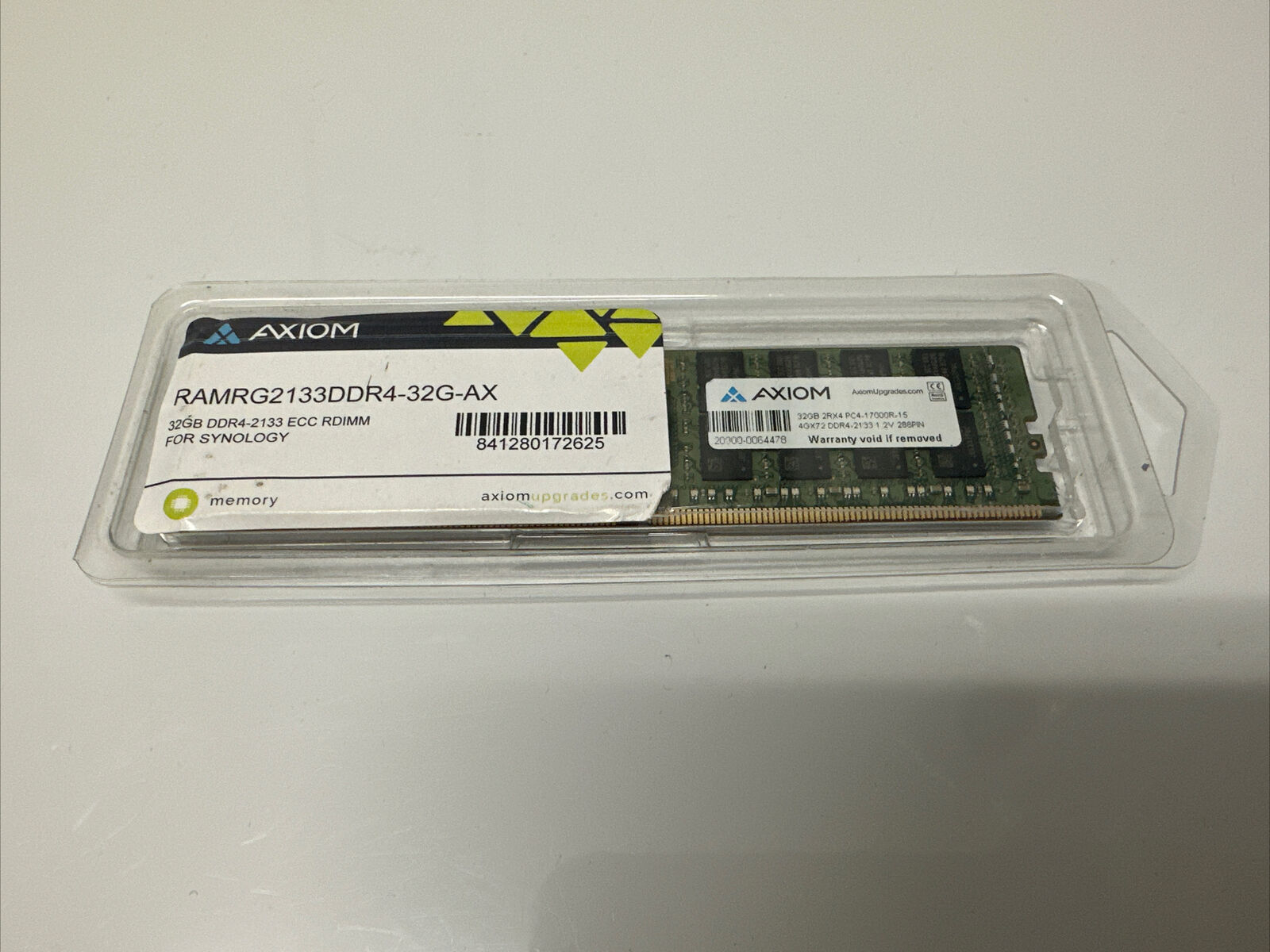 Axiom 32GB DDR4-2133 ECC RDIMM for Synology - ramrg2133ddr4-32g