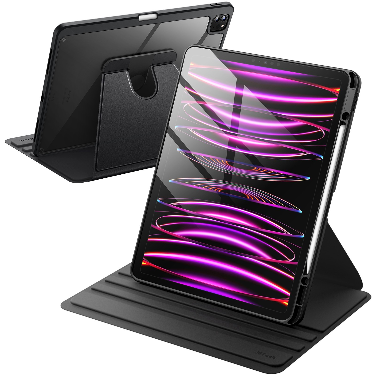 JETech Rotating Case for iPad Pro 12.9-Inch 2022/2021/2020/2018, Auto Wake/Sleep