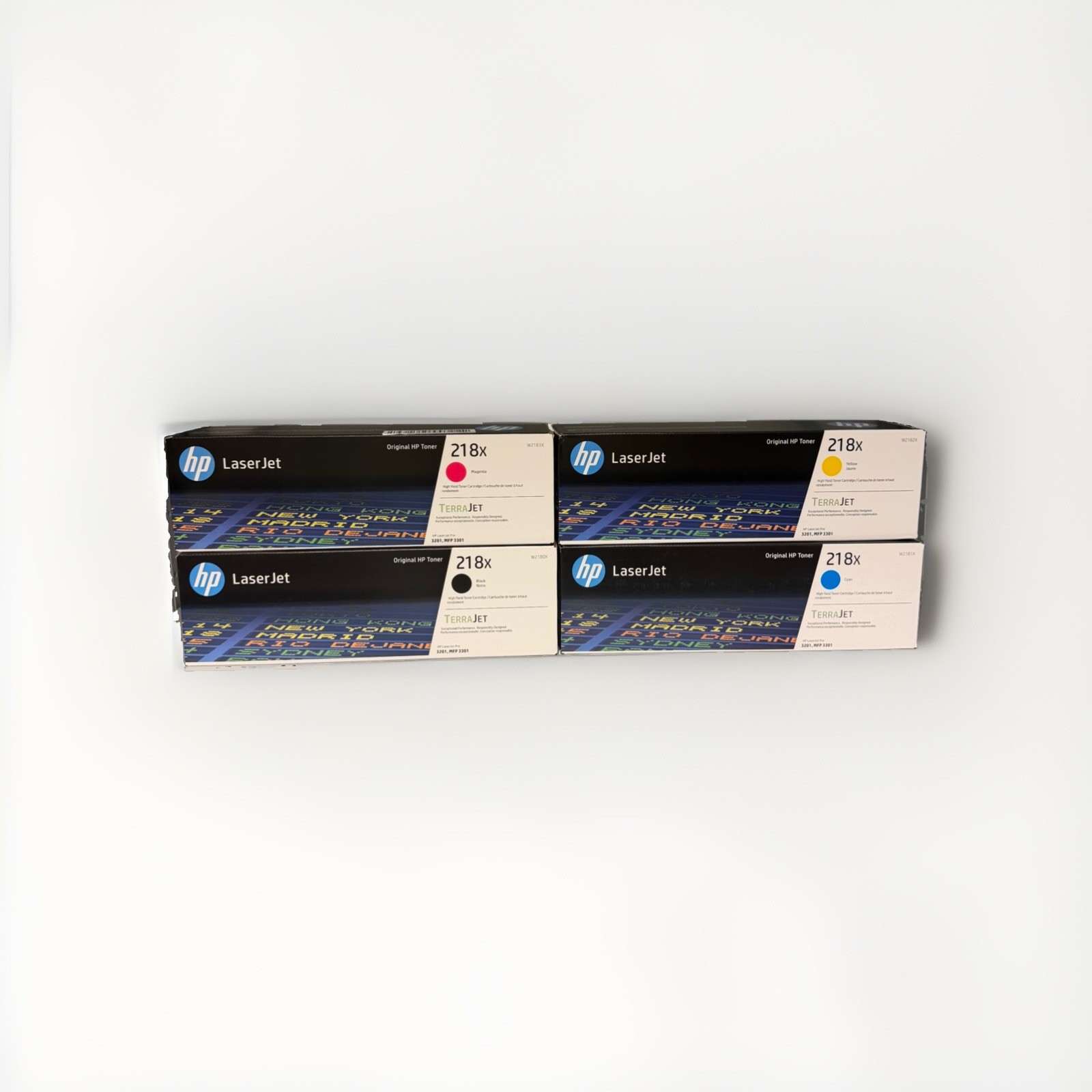 HP 218X High Yield Toner Set W2180X-W2183X Genuine OEM Factory Sealed B/C/Y/M