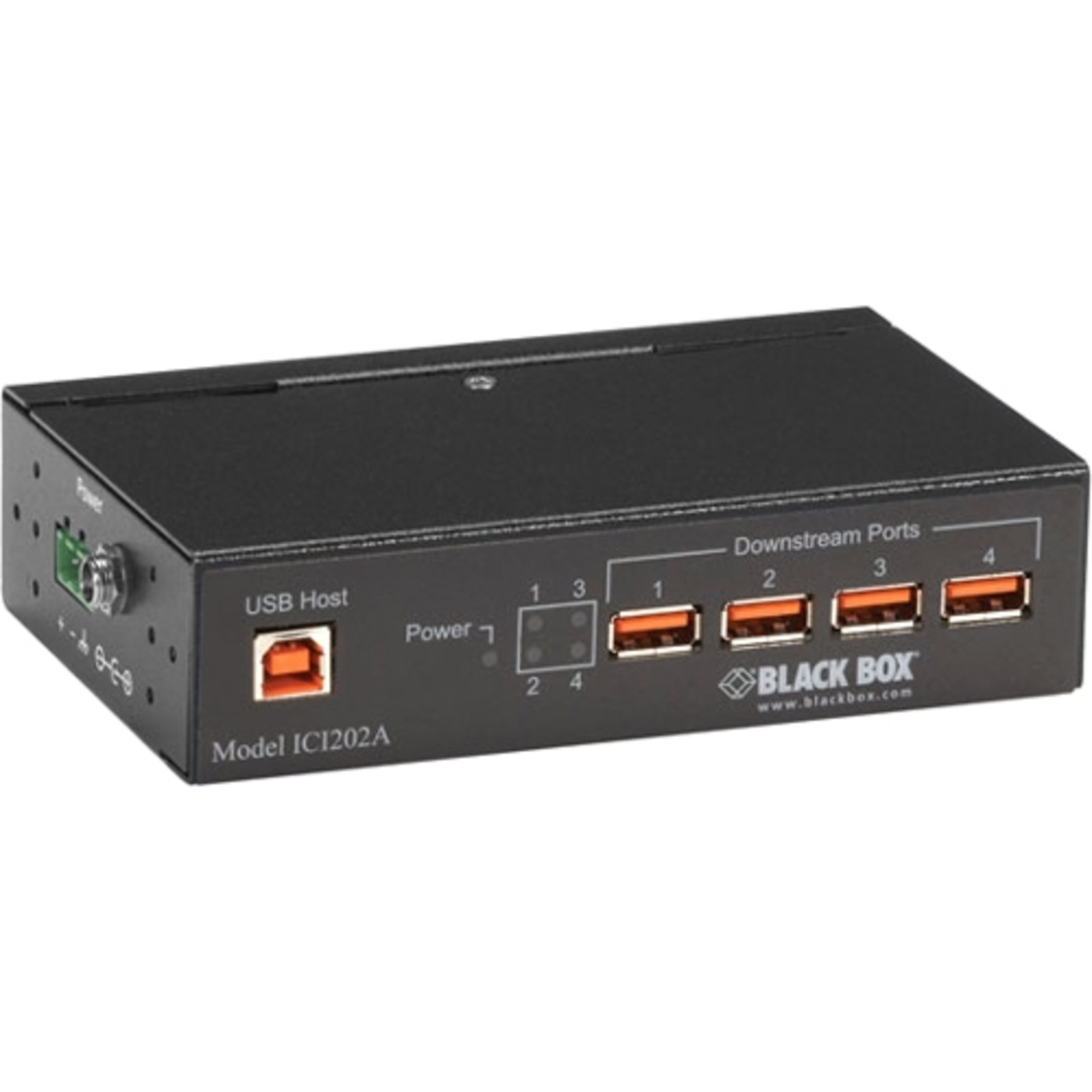 Black Box - ICI202A - Black Box Industrial USB 2.0 Hub with Isolation - 4-Port